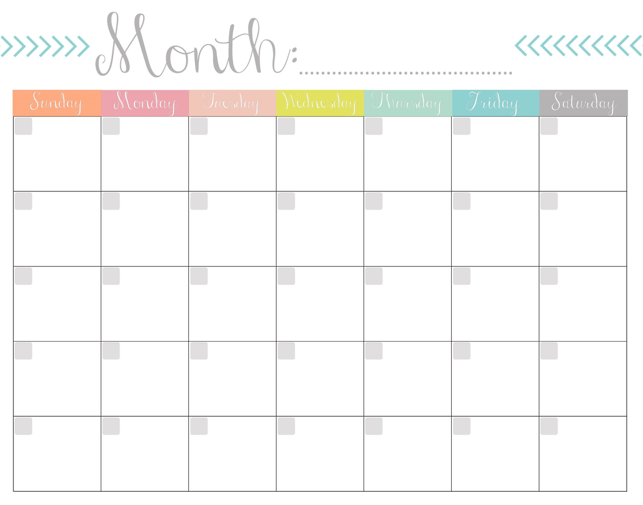 How To Design Writeable Monthly Bill-Payments Calendar