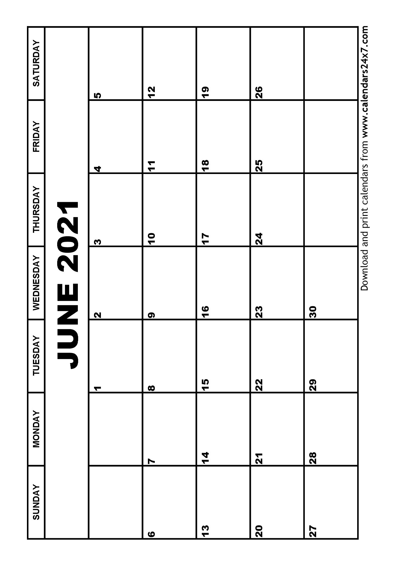 June 2021 Calendar &amp; July 2021 Calendar