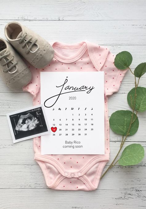 Personalized Baby Due Date Calendar | Cute Baby Shower Ideas