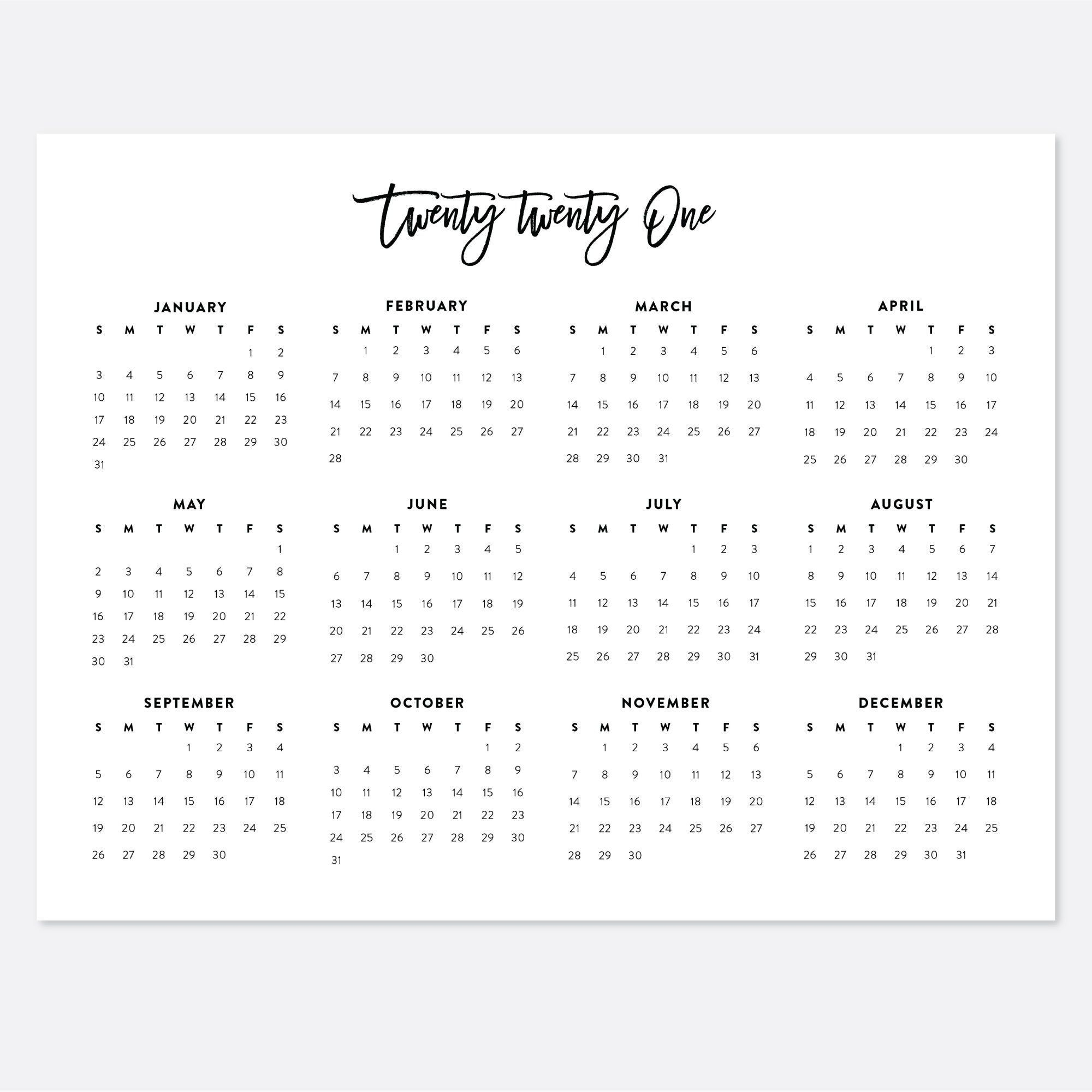 20+ 2021 Calendar 8 5 X 11 - Free Download Printable