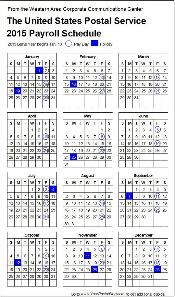 2015 Biweekly Payroll Schedule Template - Tentatu