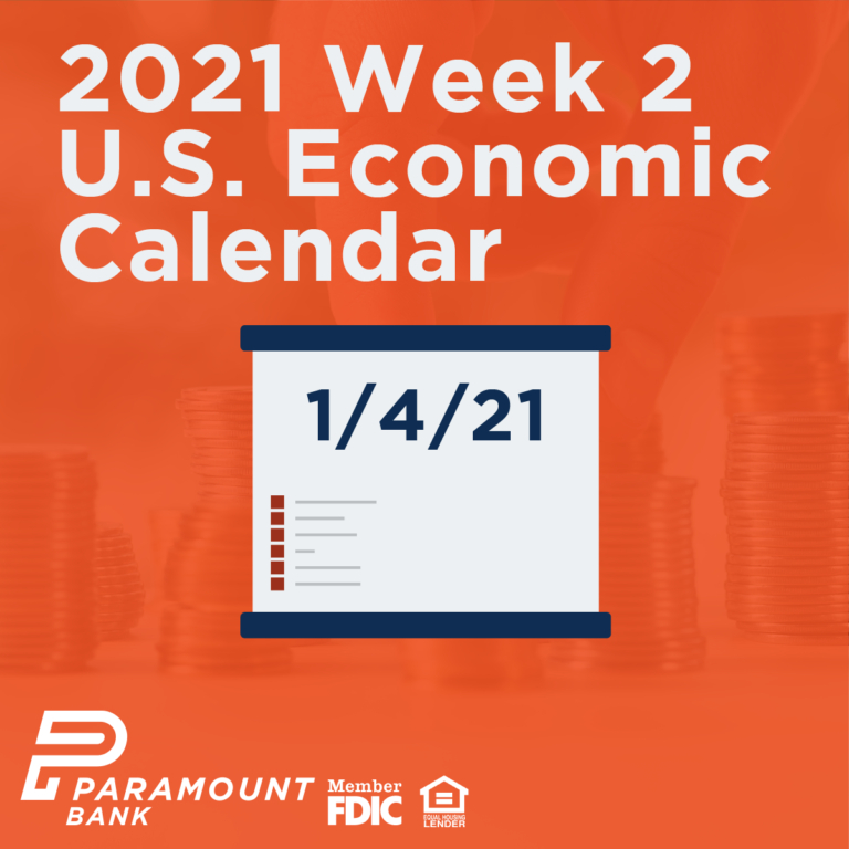 2021 Week 2 Us Economic Calendar - Paramount Bank 2021