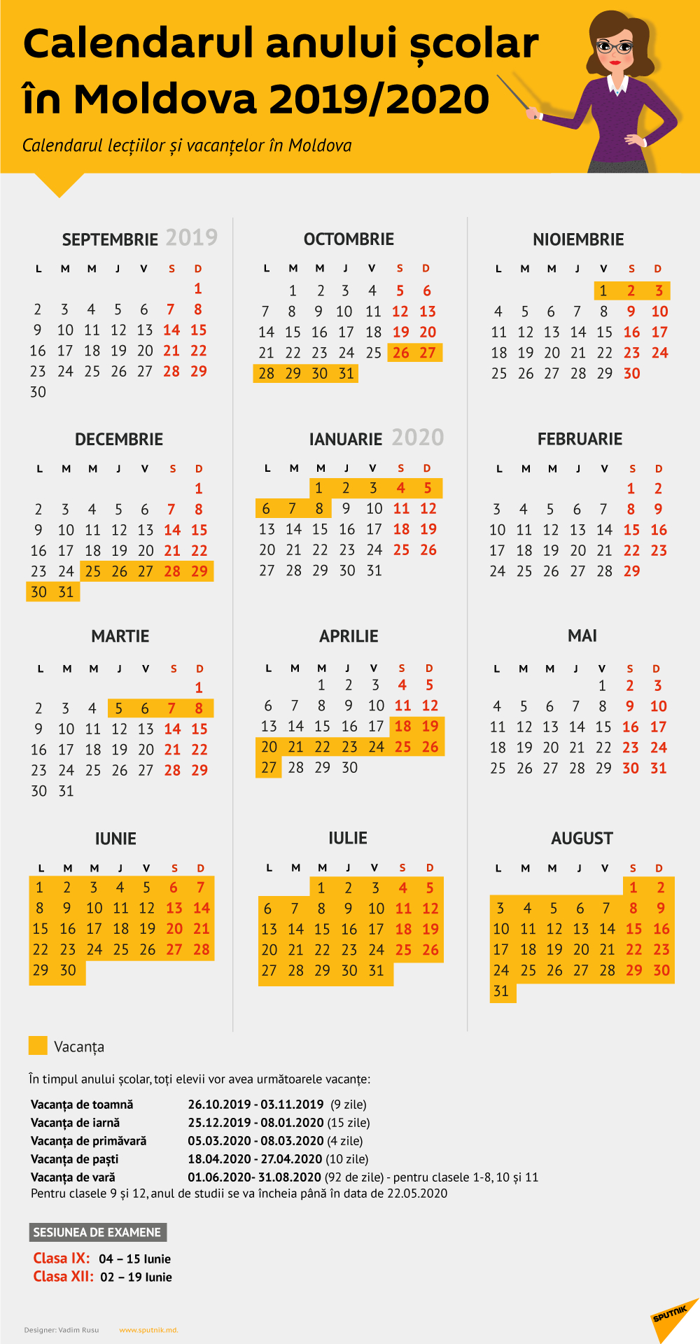 Calendar 2019 Pe Saptamani