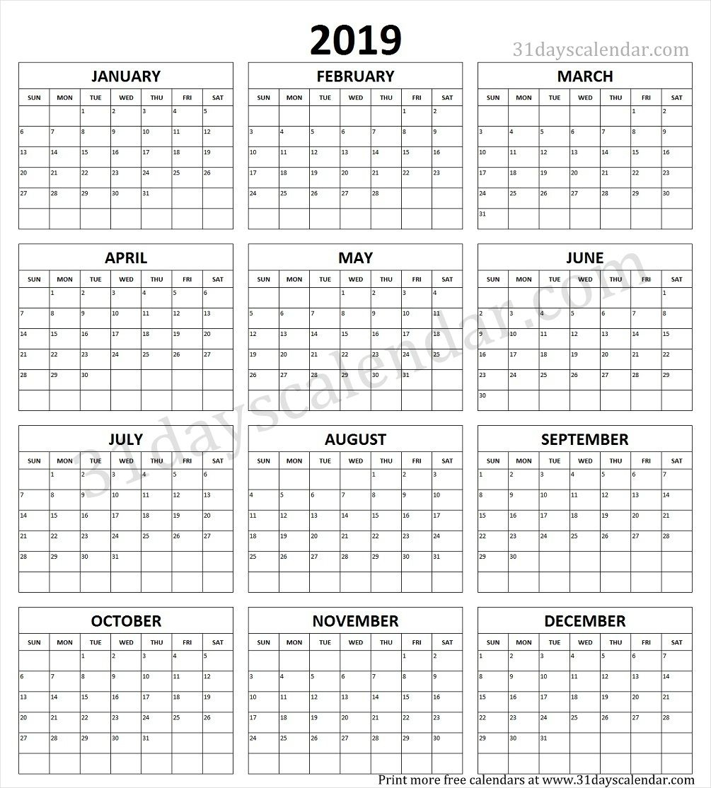 Days Numbered 1 To 365 Calendar Template 2021