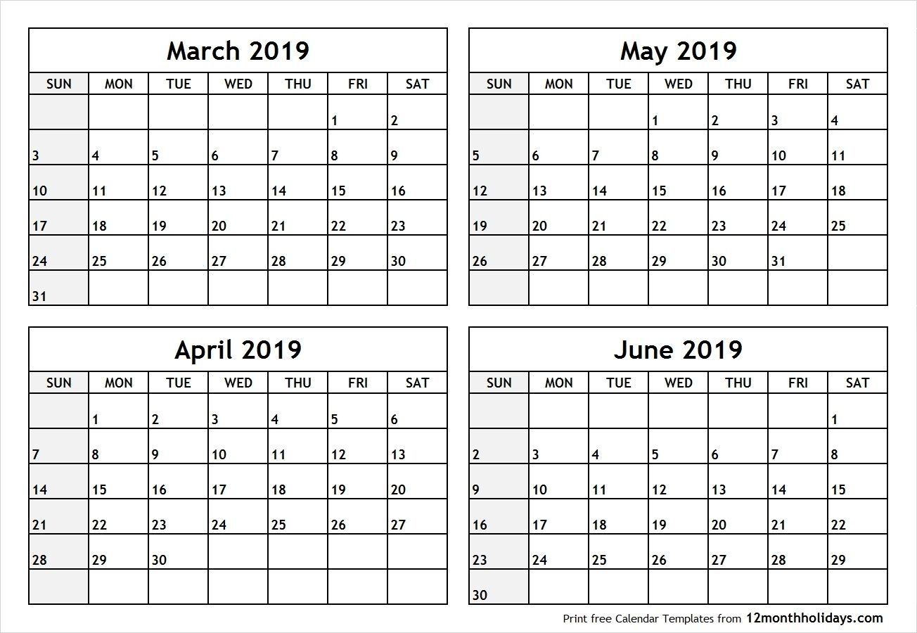 Dashing Calendar 2020 Printable Free Three Months Per Page