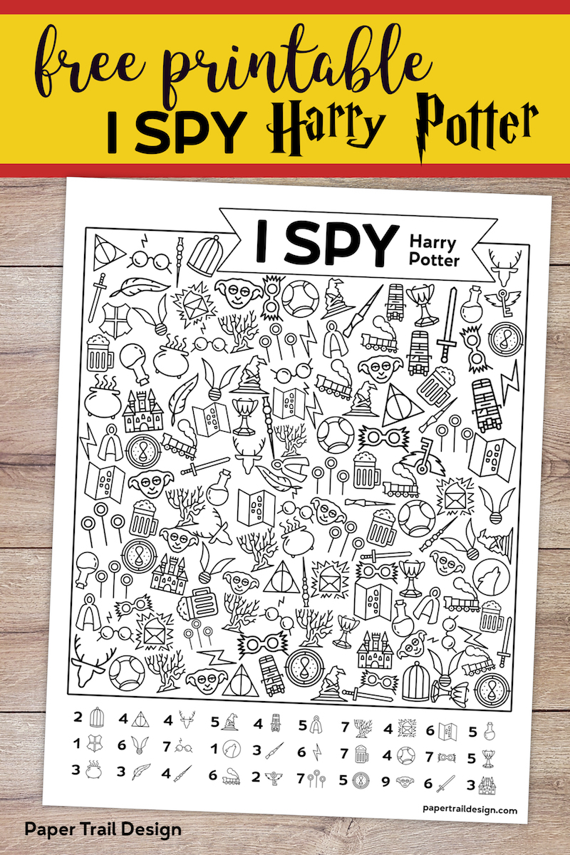 Free Printable Harry Potter I Spy Game - Paper Trail Design