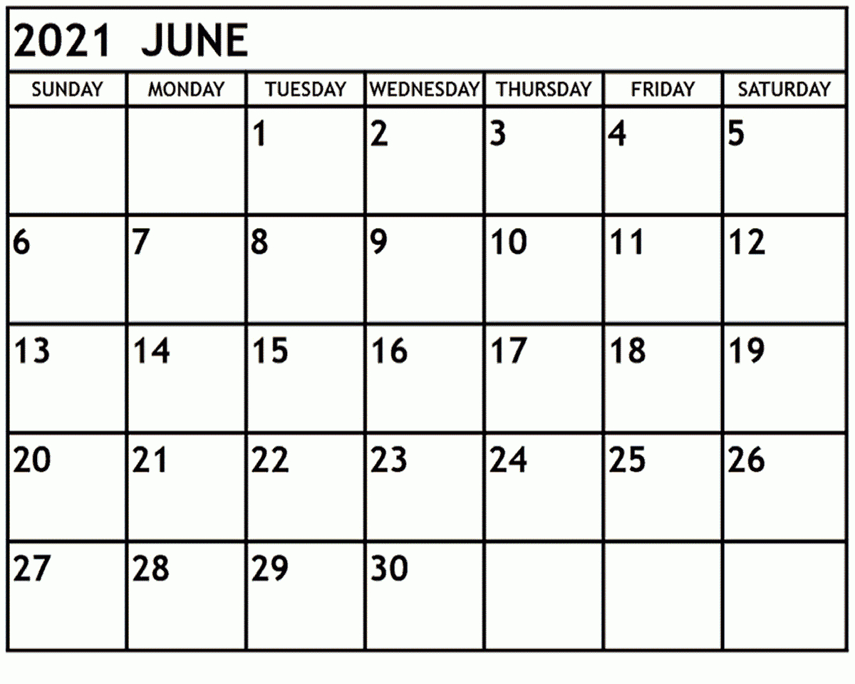 Free Printable June 2021 Calendar | Calendar Printables