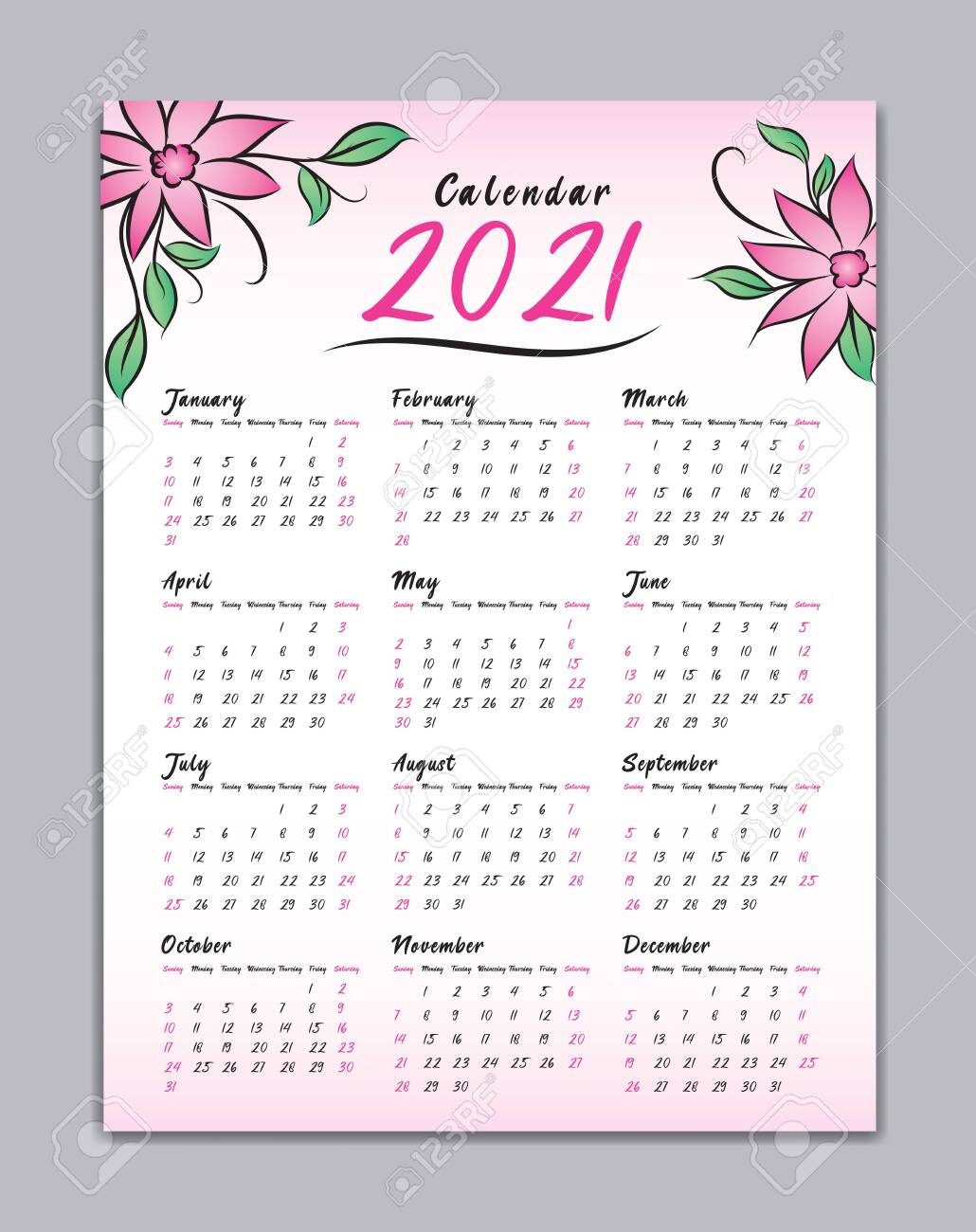 Wall Calendar 2021 | Printable Calendars 2021